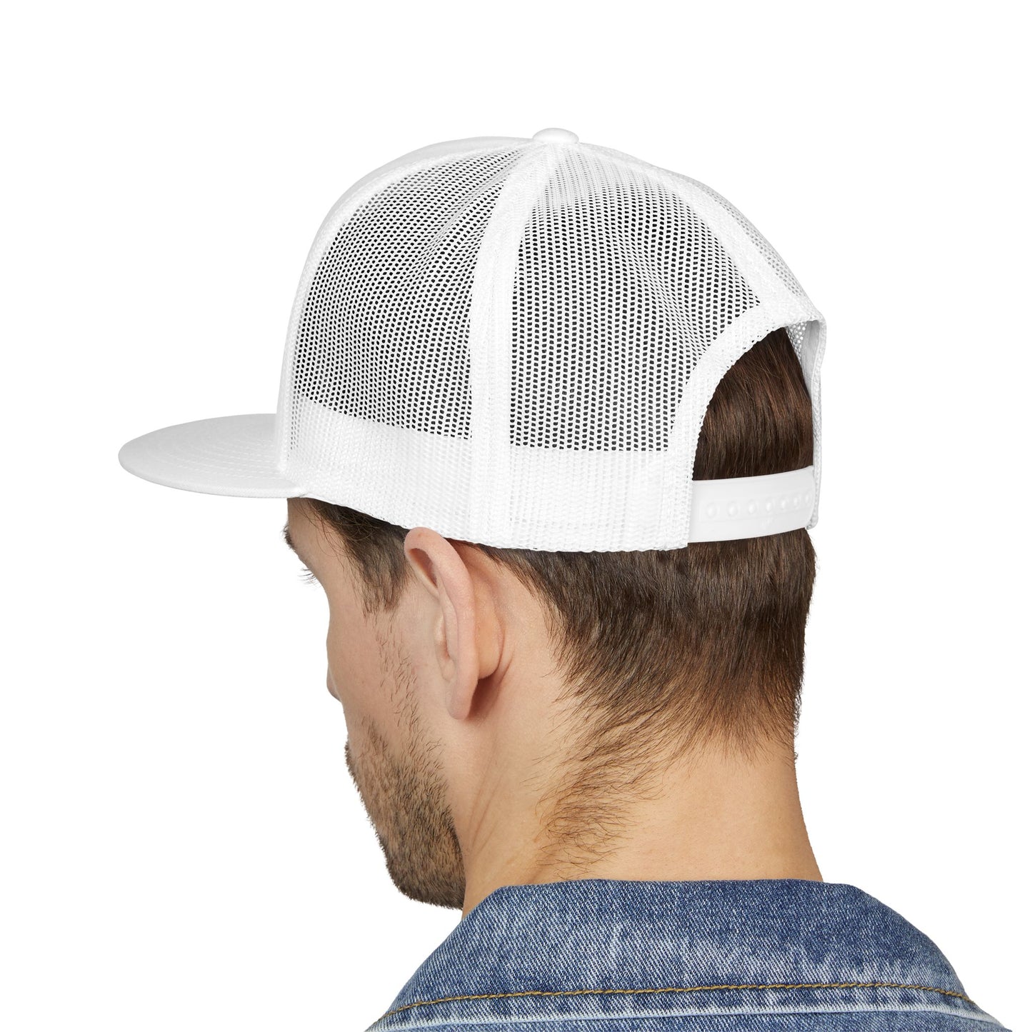 Trucker Cap with Embroidered Green Spade Patch