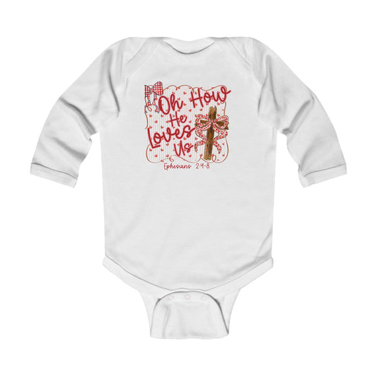 "Oh How He Loves Us" - Infant Long Sleeve Onesie