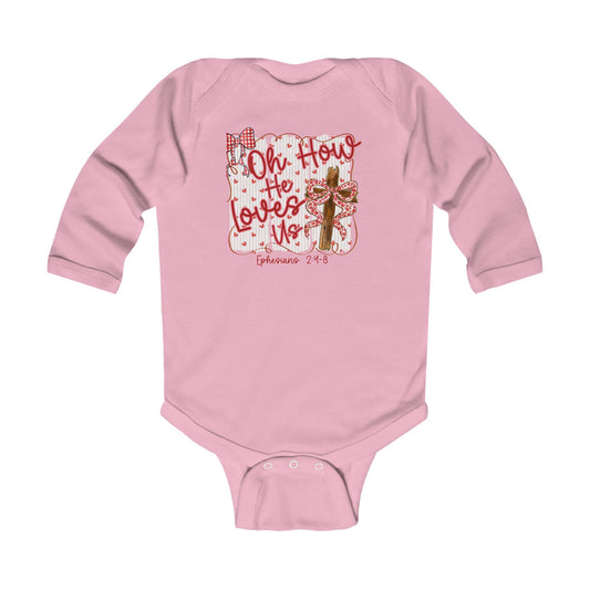 "Oh How He Loves Us" - Infant Long Sleeve Onesie