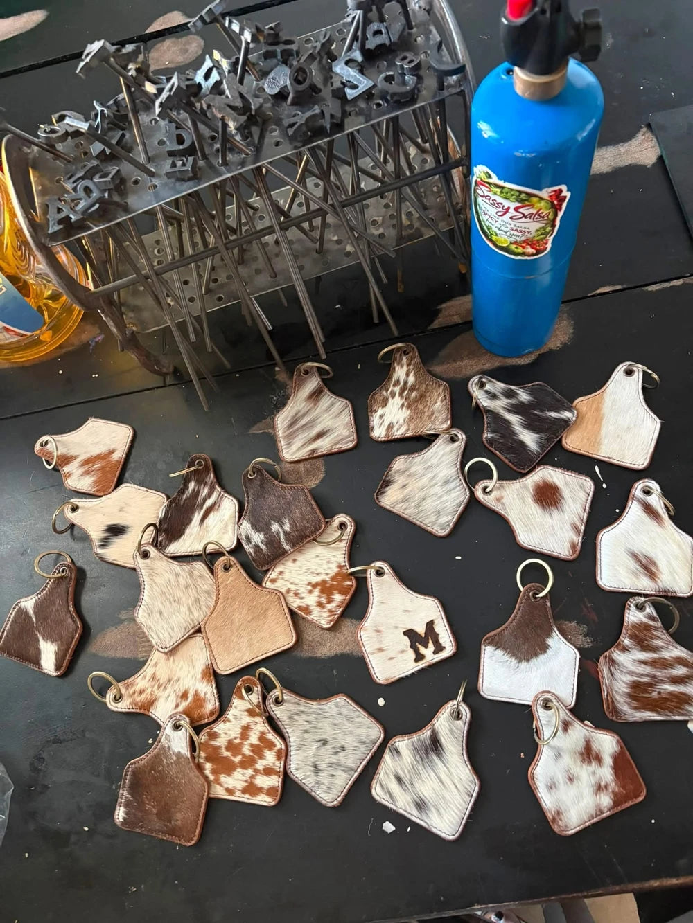 Custom branded cow tag