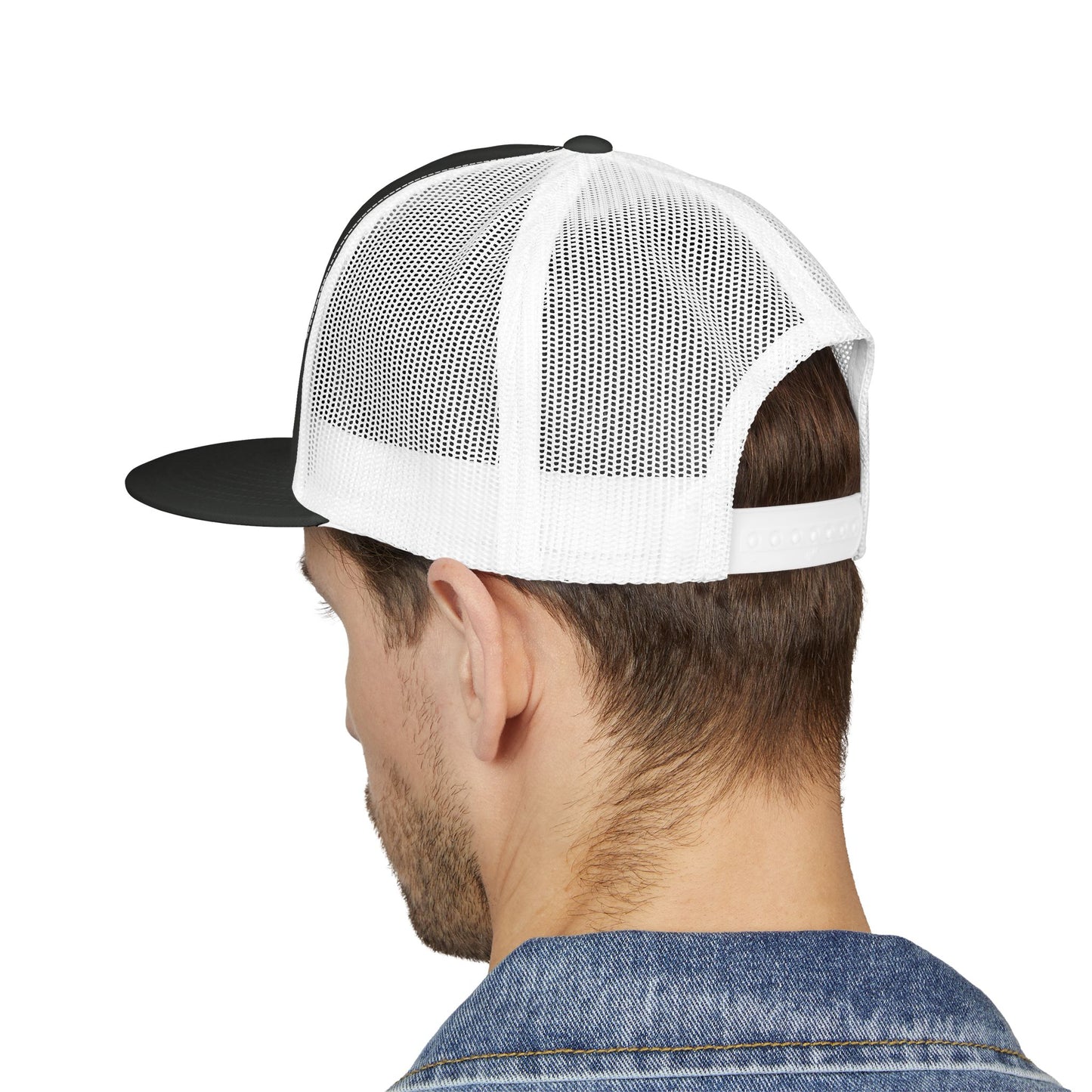 Trucker Cap with Embroidered Green Spade Patch