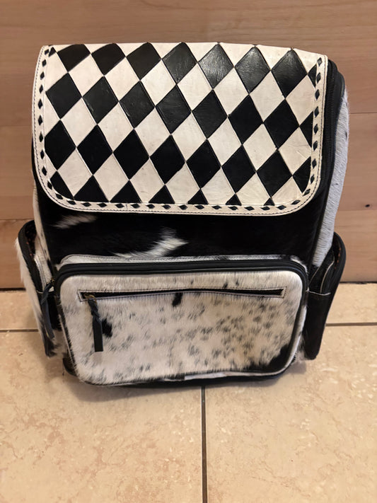 Checked backpack