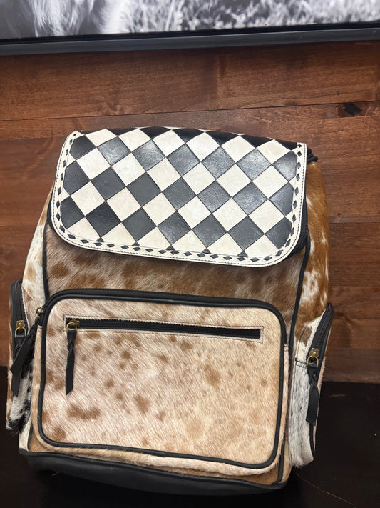 High Roller Honey Cowhide Backpack