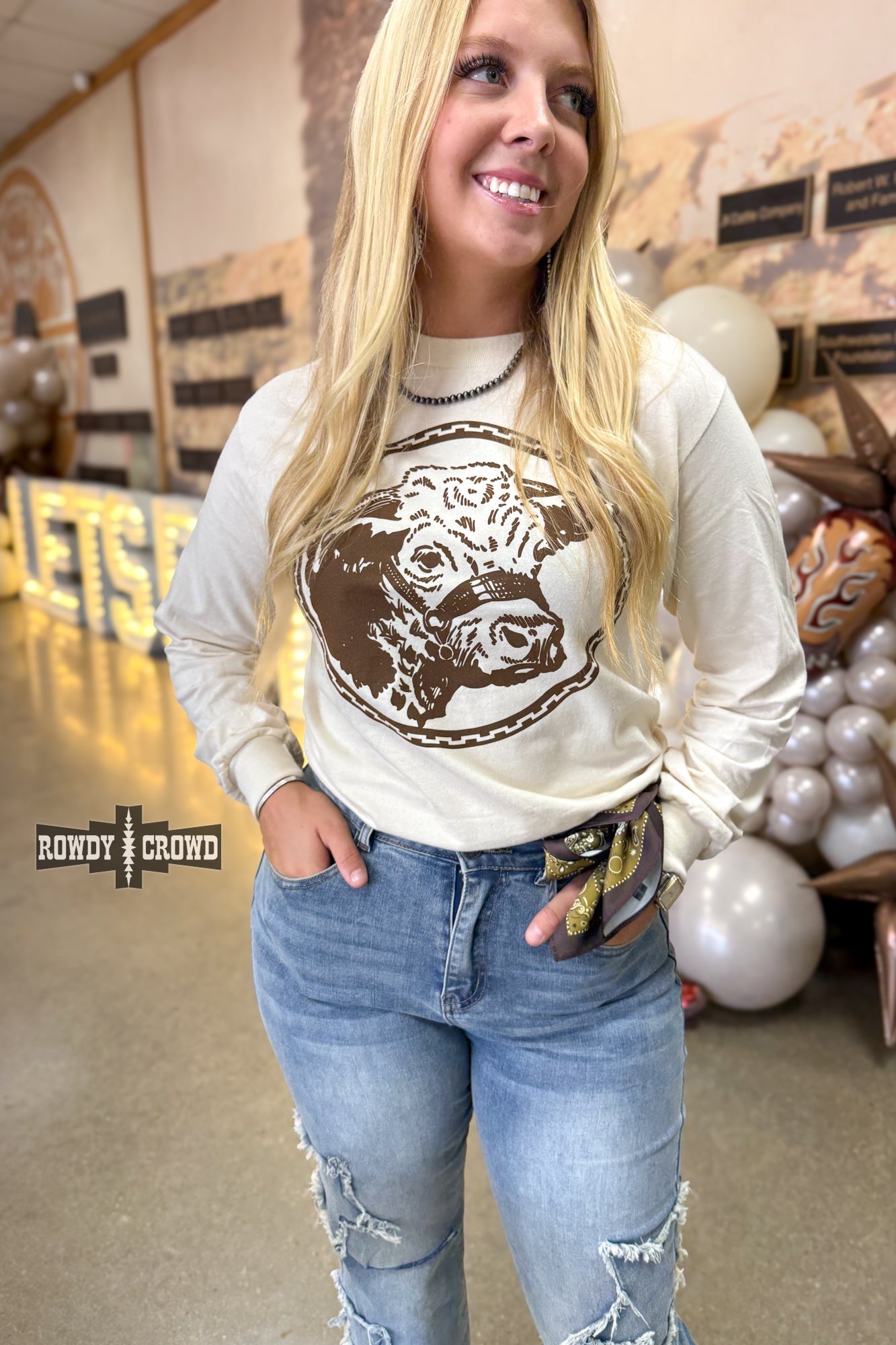 Happy Hereford Long Sleeve Tee