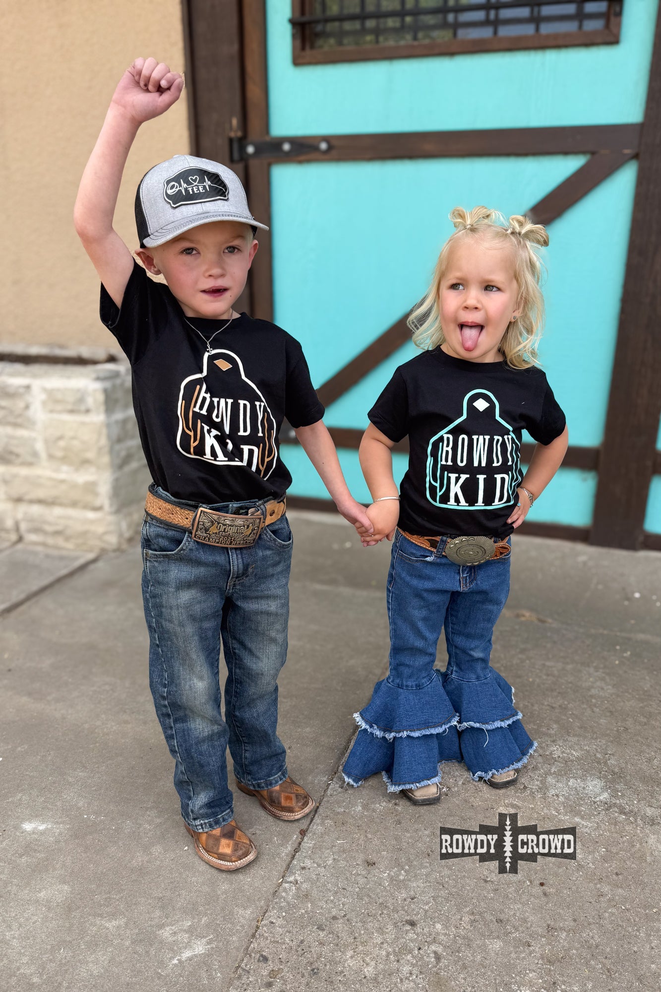 TURQUOISE- Rowdy Kid Tee