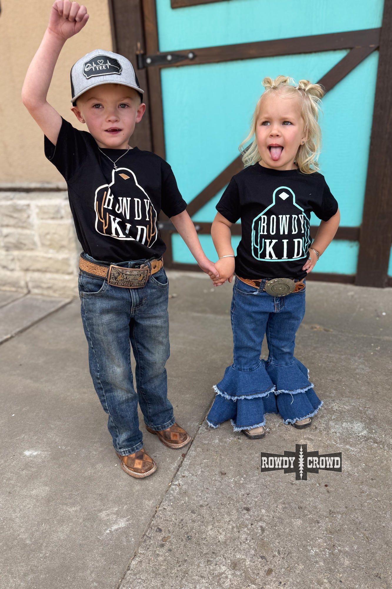 TURQUOISE- Rowdy Kid Tee