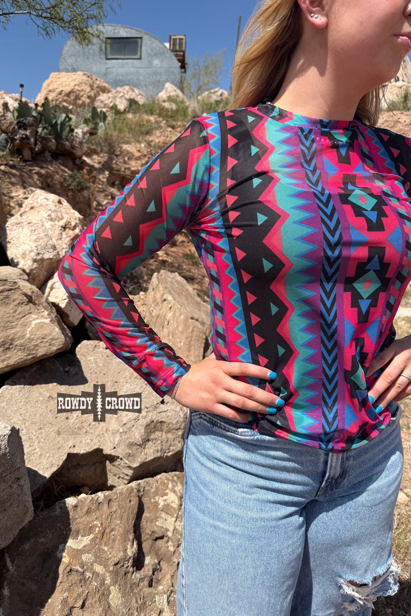 Retro Funk Mesh Top