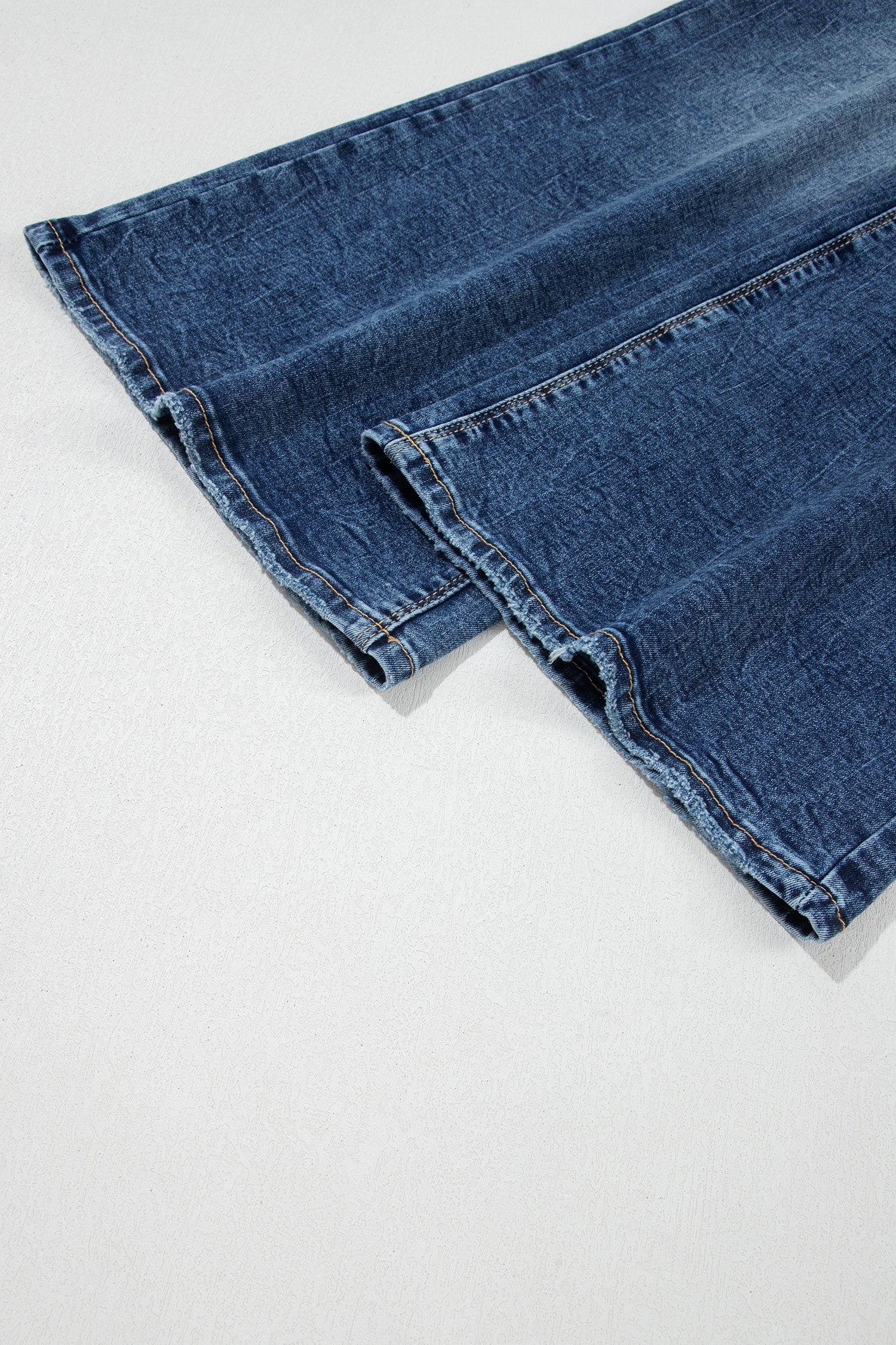 Sail Blue Acid Wash Pocket Detail Flare Jeans